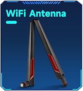 WiFi Antenna with RP-SMA Male Connector, 2.4GHz 5GHz 5.8GHz Dual Band Antenna
