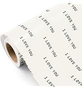 WRAPAHOLIC Valentines Day Wrapping Paper Roll - Mini Roll - 17 Inch x 16.5 Feet - I Love You Wrap...