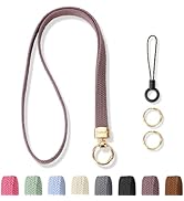 Stretchy Cute Lanyards for ID Badges, Thin Teacher Lanyard for Key, Long Neck Keychain ID Badge L...