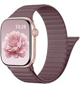Patented Magnetic Silicone Sport Band for Apple Watch Bands for Women Men | Soft Silicone Solo Lo...