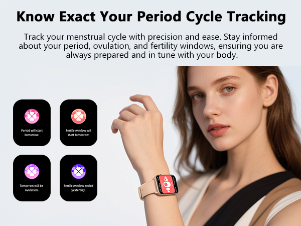 Record of notification for female menstrual cycle.