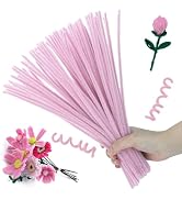 Hssugi Pipe Cleaners, 100PCS Christmas Pipe Cleaners Craft Supplies, Light Pink Pipe Cleaners Bul...