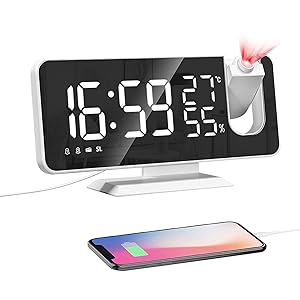 Digital Alarm Clock with USB Charger
