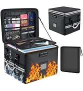 5200°F Upgraded Fireproof Document Box & Fireproof Expanding File Folder, 2 Layer File Cabinet Or...