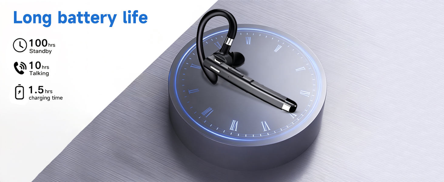 bluetooth headset for long battery life