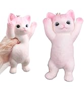 Big Hand Painted Cat Squishy Toys,Large Cute Ultra Soft Kitty Squeeze Fidget Toys for Stress Reli...