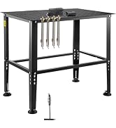 VEVOR Welding Table 36" x 24", 800LBS Capacity Welding Workbench Table, Heavy-Duty Work Bench wit...