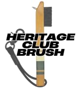 Callaway Golf Heritage Club Brush Green/Ivory - Vintage Inspired Wood Golf Brush with Groove Clea...