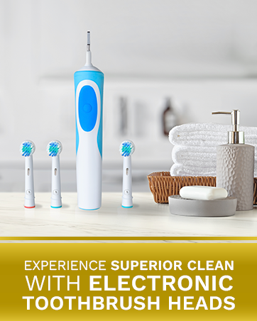 experience superior clean with electronic toothbrush heads