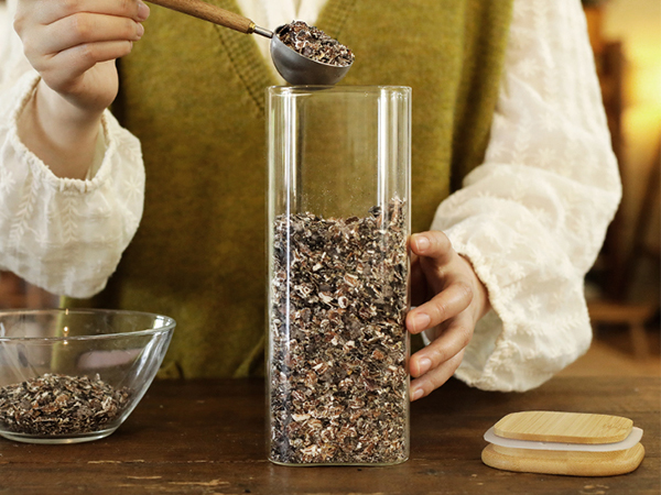LIBWYS Square Storage Jars 12-Piece Set