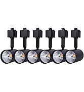 mirrea 6 Pack LED Track Lighting Heads Compatible with Single Circuit H Type Track Lighting Rail ...