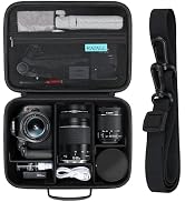 RAIALL Camere Case for Canon EOS Rebel T7/ R100/ R50V/ R50/ R5/ R6 Mark II/ R7/ R8/ 90D/ 5D Mark ...