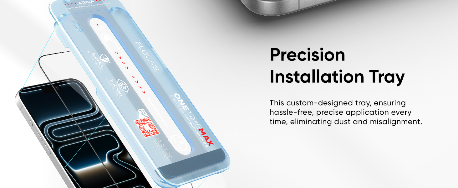 FLOLAB NanoArmour ONETIME MAX for iPhone 17 Clear Anti Blue