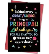hvdler Principals Day Thank You Card, School Principal Appreciation Gift, Behind Every Great Scho...