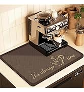 Coffee Mat for Countertops ,Coffee Bar Accessories Fit Under Coffee Maker Espresso Machine, Absor...