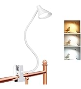 LiFMIRA Desk Lamp Clip on Light USB Reading Light 3 Color Modes 10 Dimmable Brightness Eye Care C...