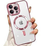 Misscase for iPhone 13 Pro Case with Lens Protector, Clear Magnetic Compatible with MagSafe Anti-...