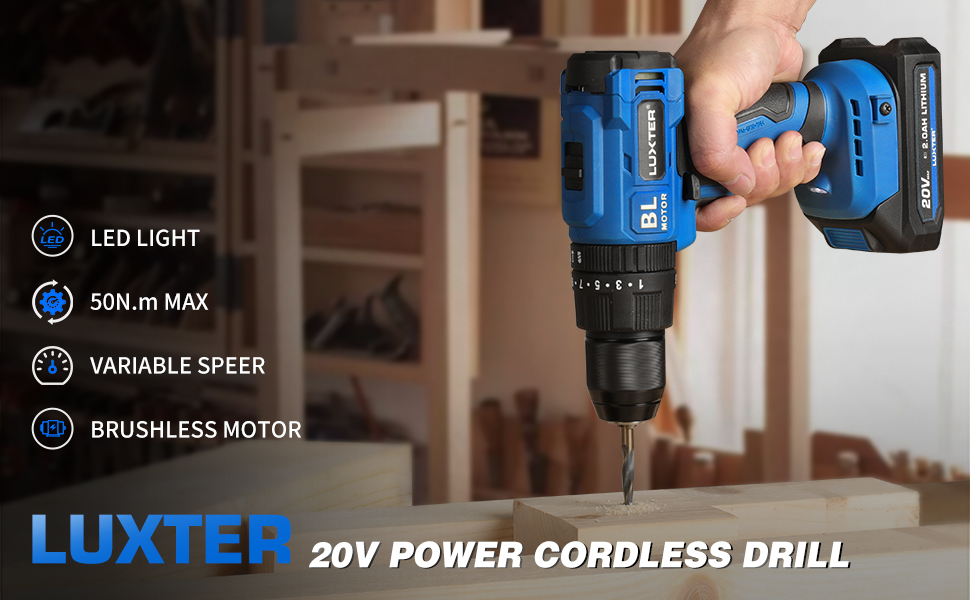 electric brushless screwdriver variable speed cordless power drill sit with battery and charger