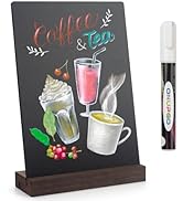 ONUPGO Chalkboard Sign 8 x12 Inch Tabletop Chalkboard Sign Double Sided with 2-Slot Wood Base Men...