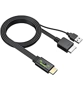 LiNKFOR PS2 to HDMI Converter,HDMI Cable, with 4:3/16:9 Screen Aspect Ratio Switch, HDMI Cable fo...