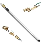 Radiator Cleaning Wand, 24 Inch Pressure Washer Wand With 7 Angles Coupler, Valve Switch, Nozzle ...