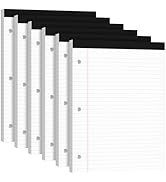 Legal Pads 8.5x11, 50 Sheets/Pack,6 Pack,3-Hole Punch & Perforated Writing Pads, Wide Ruled White...