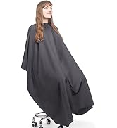 Hair Cutting Cape for Adults - Large Lightweight Water Resistant Salon Cape - Snap Closure - 60in...
