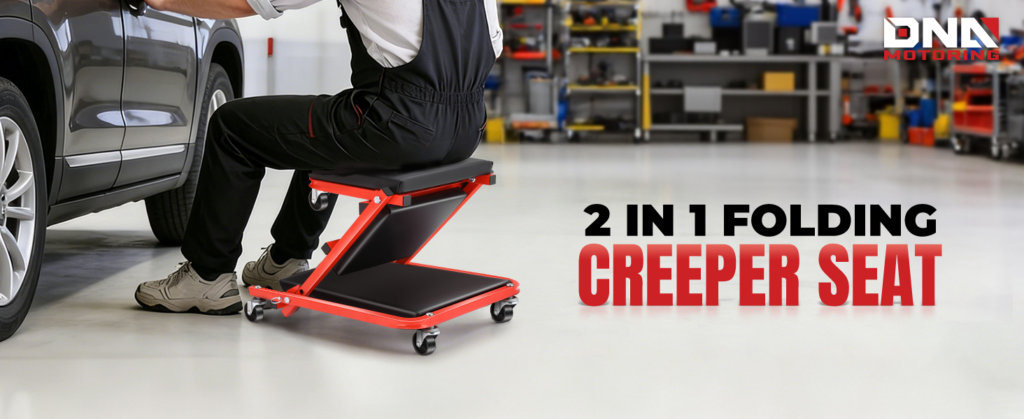 2 IN 1 Rolling Folding Car Creeper