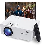 Mini Projector, Video Projector Outdoor Movie Projector, LED Portable Home Theater Projector Supp...