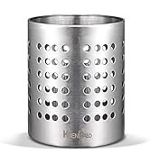 KSENDALO 304 Stainless Steel Utensil Holder Heavy Silverware Utensil Drying Rack, Utility Sturdy ...