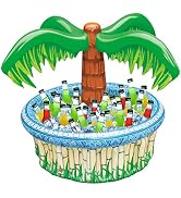JOYIN 28” Inflatable Palm Tree Cooler, Luau Hawaiian Tropical Beach Themed Party Decorations, Blo...