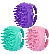 3 Pcs Hair Scalp Massager Shampoo Brush, Silicone Scalp Brush Handheld Shower Scalp Scrubber Clea...
