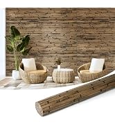 Art3d Natural Bamboo Wall Panel for Interior Wall Decor, Renewable Pole Wrap Wainscoting Paneling...