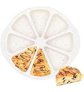 AOTASO Silicone Scone Pan with Metal Reinforced Frame, 8-Cavity Non-Stick Food-Grade Mini Scone P...
