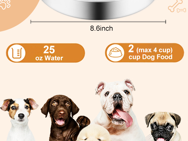 Stainless Steel Slow Feeder Dog Bowls