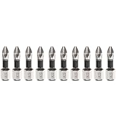 HARFINGTON 10pcs Impact Phillips Screwdriver Bit PH2 (#2) Anti Slip Tip 1/4" Hex Shank 1" (25mm) ...