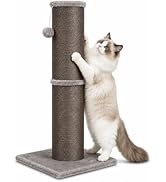 AGYM Sisal Cat Scratching Post for Indoor Cats & Kittens, 5.5" Diameter Heavy Duty Vertical Scrat...
