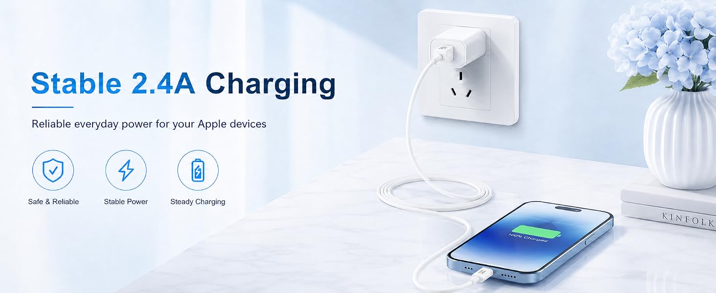 Stable 2.4A Charging