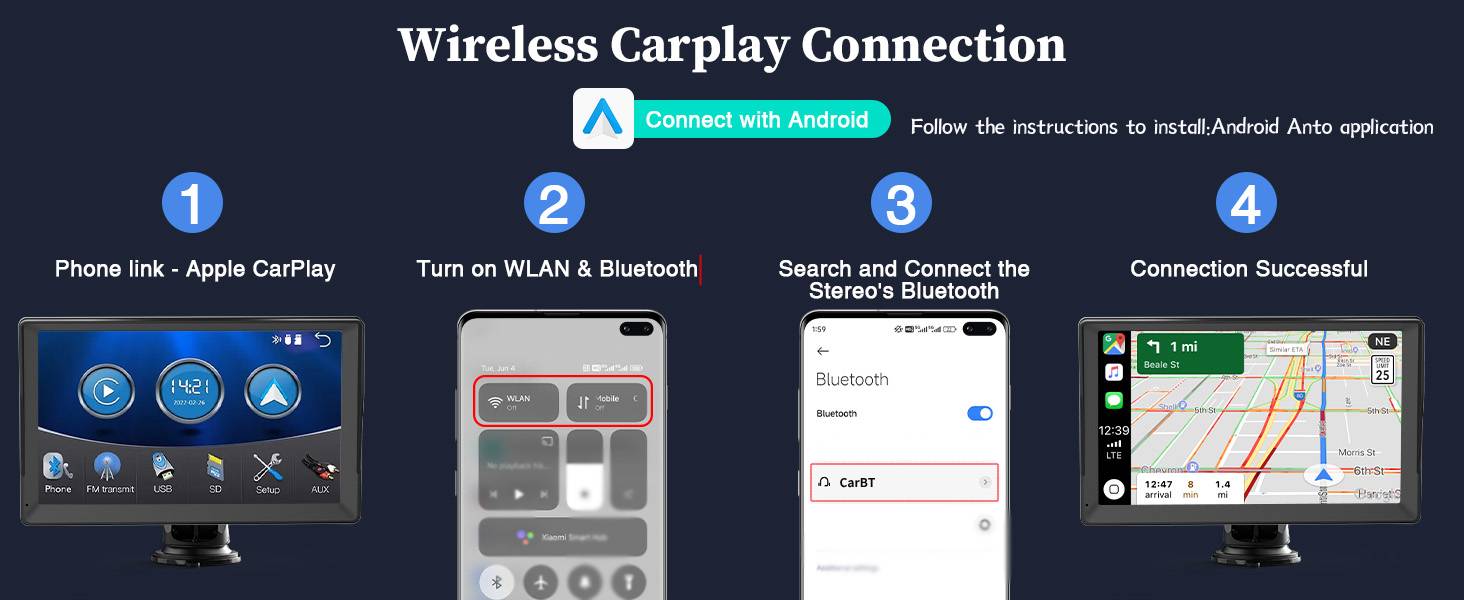 Wireless Carplay Screen for Car
