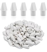 SIKAO Erasers, 125 Pack White Pencil Top Erasers for Kids Bulk, Clean Pencil Erasers for Pencils,...