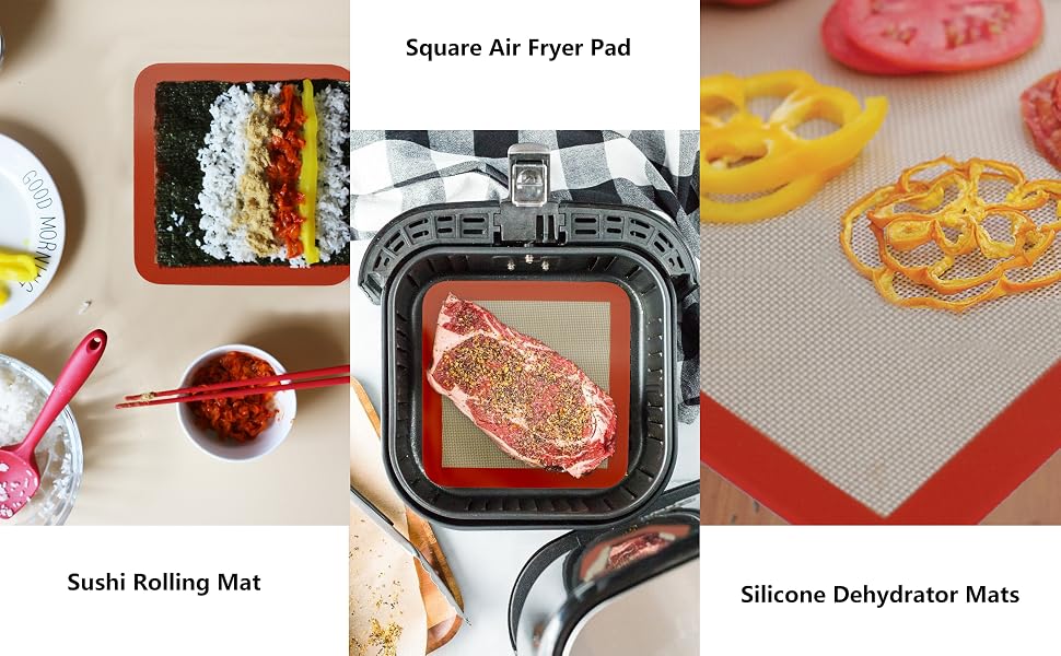 Square Silicone Baking Mats A+ 5