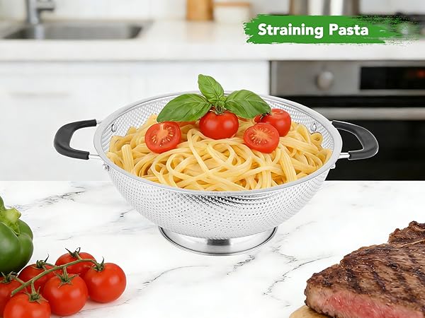 Straining Pasta