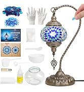 BOHMR DIY Turkish Mosaic Lamp Kit, Swan-Neck Stained Glass Lamp Making Kit- Easy,Fun,No Experienc...