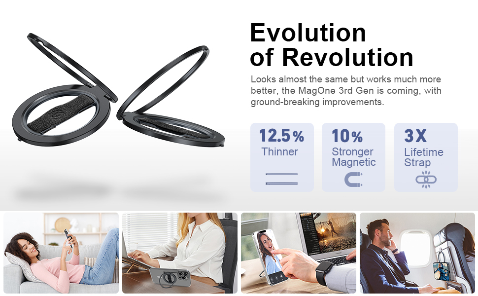 EWA MagSafe Cell Phone Ring Holder Kickstand