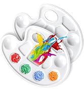 Oval Paint Tray Palettes, FANDAMEI Plastic Paint Tray Palette, Paint Palettes Paint Pallets with ...