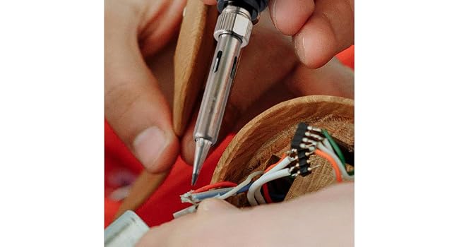 soldering iron kit digital display LED with soldering tips, wire, desoldering pump
