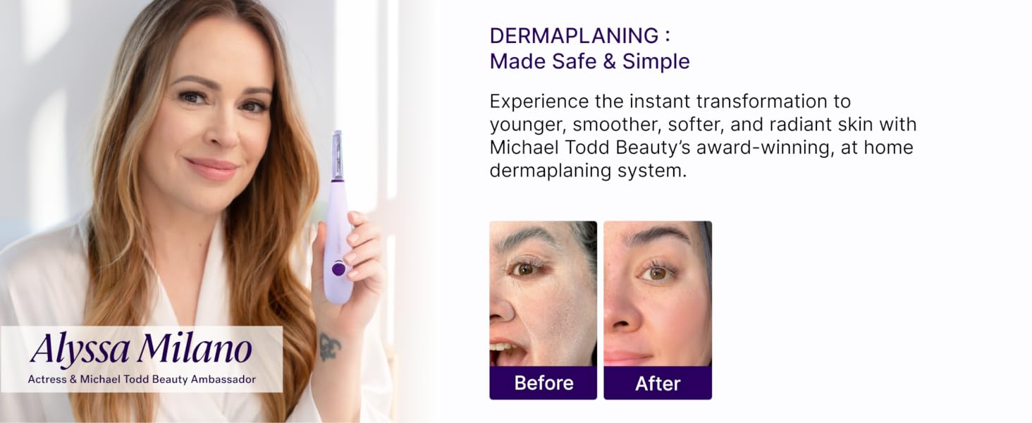 Dermaplaning before and after results for smooth radiant skin and peach fuzz removal