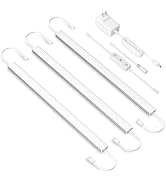 Bangnics Under Cabinet Lighting Plug In. 3 PCS 12 Inches Likable Ultra Thin Bright Light Bars. Di...