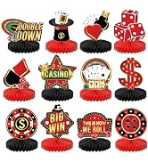 Big Win Casino Theme Honecombs - Pack of 12 | Casino Party Decorations | Casino Party Table Decor...