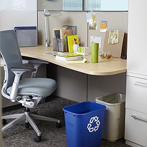 Rubbermaid Commercial Products Waste-Basket Trash Garbage Recycling Bin Cans Desk-side office